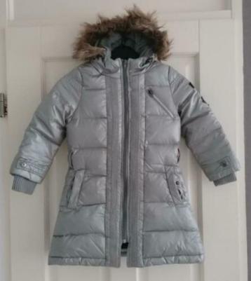 Airforce zilveren gewatteerde parka winterjas 4jr 104 37143