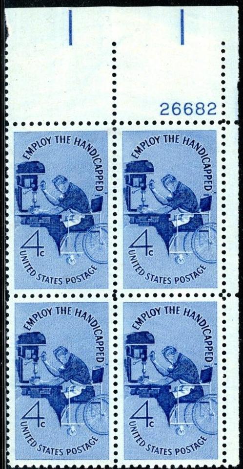 USA Verenigde Staten plaatblok 1155-pf - Gehandicapten inter, Postzegels en Munten, Postzegels | Amerika, Postfris, Noord-Amerika