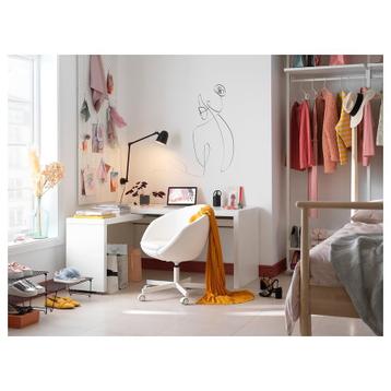 Ikea Malm study desk, L151xB65xH72 with pull-out panel exten - afbeelding 20 Ikea Malm study desk, L151xB65xH72 with pull-out panel exten - afbeelding 20