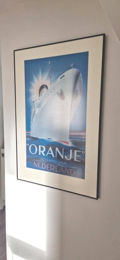 Holland-Java lijn, hoogwaardige litho poster 90x60 cm., Verzamelen, Posters, Zo goed als nieuw, Ophalen of Verzenden