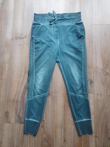 Jane Lushka travelstof broek pantalon petrol blauw groen  M