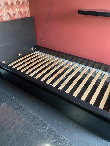 MALM Bedframe, hoog, met 2 bedlades, zwartbruin, + Matrass - afbeelding 7 MALM Bedframe, hoog, met 2 bedlades, zwartbruin, + Matrass - afbeelding 7
