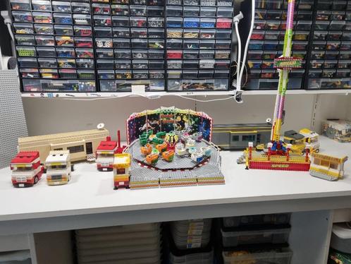 Lego kermis met slaapwagens., Kinderen en Baby's, Speelgoed | Duplo en Lego, Zo goed als nieuw, Lego, Complete set, Ophalen of Verzenden