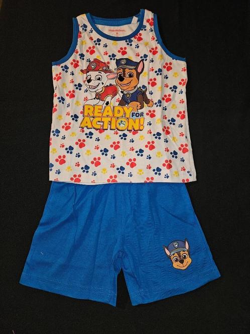 Paw patrol Singlet pyjama-Shortama Katoen Wit Maat 128, Kinderen en Baby's, Kinderkleding | Maat 128, Nieuw, Jongen of Meisje