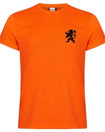 Prachtige oranje kleding met luxe rubberen logo’s
