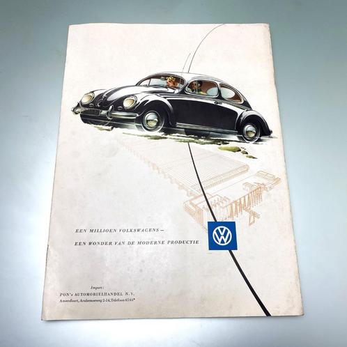 1955 Volkswagen Kever brochure. Nederlandstalig., Boeken, Auto's | Folders en Tijdschriften, Gelezen, Volkswagen, Verzenden