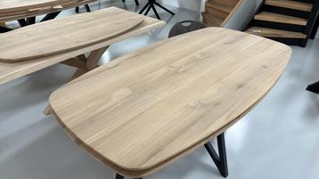 Deens ovale tafelblad 180cm massief hollands eiken OPRUIMING
