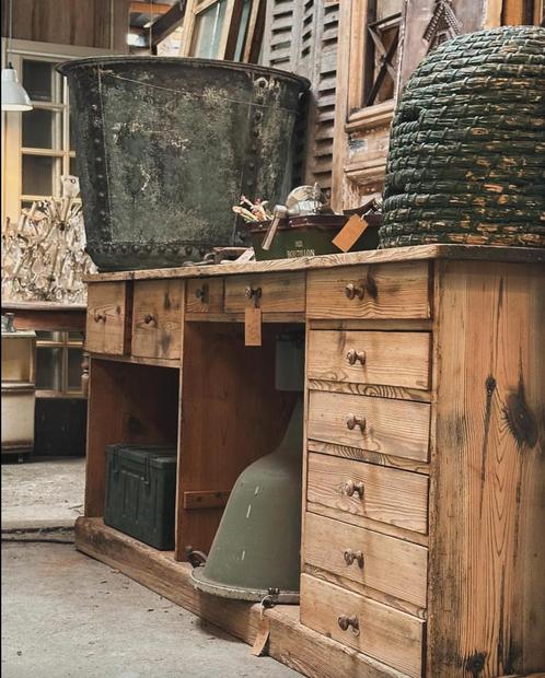antieke balie toog bar dressoir oude houten, Huis en Inrichting, Barren, Ophalen