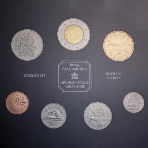 Canada jaarset 2001 Specimen, Postzegels en Munten, Munten | Amerika, Setje, Noord-Amerika, Verzenden