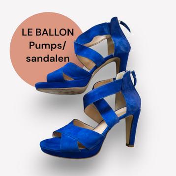 LE BALLON blauwe sandaal met hak maat 41