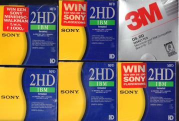 60 - NIEUWE - Diskettes 3½" - Sony en 3M - IBM Formatted 
