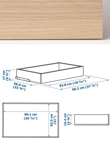 3x Ikea Pax Complement Lade - Nieuw in Doos! - afbeelding 4 3x Ikea Pax Complement Lade - Nieuw in Doos! - afbeelding 4