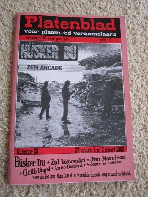 Platenblad 1995 nr 28 hüsker dü (hoes van zen arcade) on cov, Verzamelen, Tijdschriften, Kranten en Knipsels, Tijdschrift, Nederland
