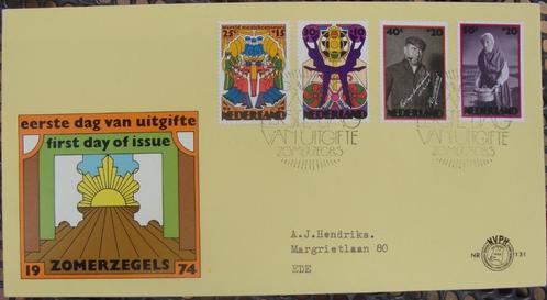 fdc , eerstedagenvelop nl nr. 131 - 1974    beschreven, Postzegels en Munten, Postzegels | Eerstedagenveloppen, Beschreven, Nederland