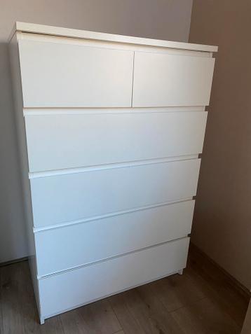 Ikea witte malm kast 6 lades - afbeelding 2 Ikea witte malm kast 6 lades - afbeelding 2