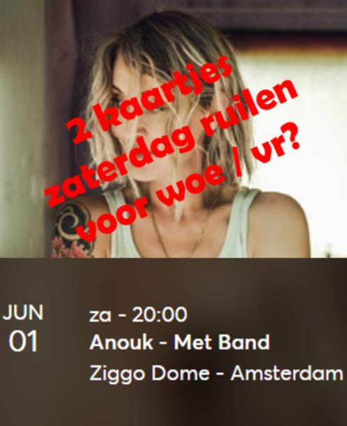 2 kaartjes Anouk ruilen?, Tickets en Kaartjes, Concerten | Pop, Twee personen, Juni