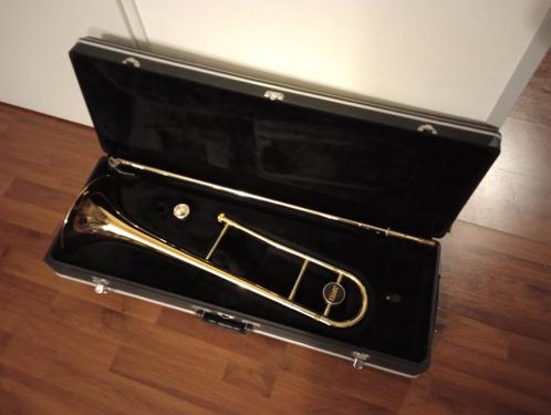 Trombone Jupiter, Muziek en Instrumenten, Blaasinstrumenten | Trombones, Zo goed als nieuw, Tenor, Met koffer, Ophalen