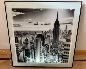 Lichtbak / lightbox / schilderij van de skyline New York