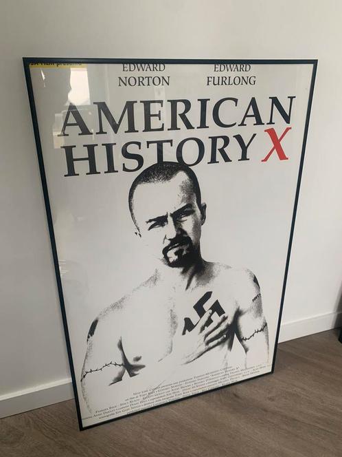American History X film poster in lijst, Verzamelen, Posters, Zo goed als nieuw, Film en Tv, Deurposter of groter, Rechthoekig Staand