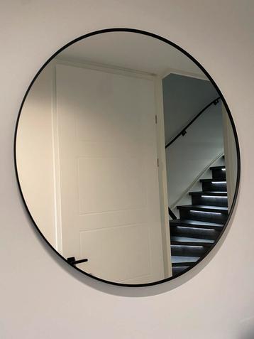 IKEA lindbyn spiegel rond zwart - 80 cm als nieuw 