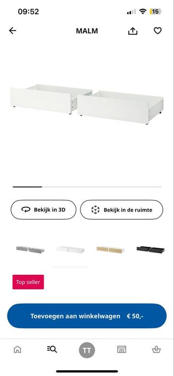 IKEA Malm bedlades - 2 stuks - Wit - Zo goed als nieuw - afbeelding 2 IKEA Malm bedlades - 2 stuks - Wit - Zo goed als nieuw - afbeelding 2