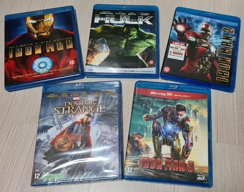 Iron Man 1-3, Incredible Hulk, Doctor Strange 1 (FullHD BD), Cd's en Dvd's, Blu-ray, Zo goed als nieuw, Science Fiction en Fantasy