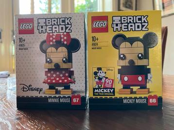 Lego Brickheadz Mickey nr 41624 en Minnie Mouse nr 41625