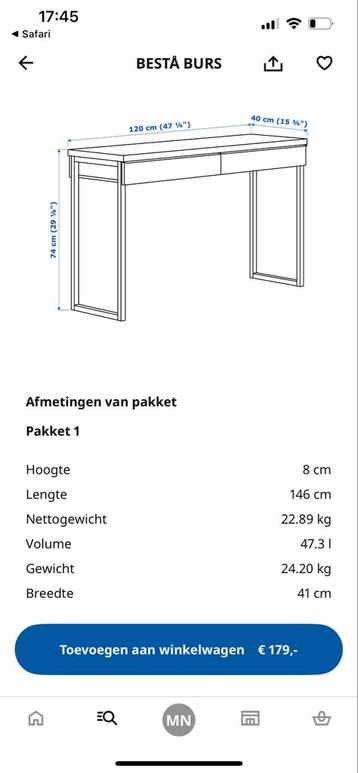 IKEA Bestå Burs witte tafel 120x140cm - afbeelding 3 IKEA Bestå Burs witte tafel 120x140cm - afbeelding 3