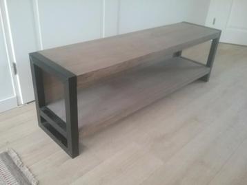 Tv tafel meubel sitetable hout metaal  industriële look
