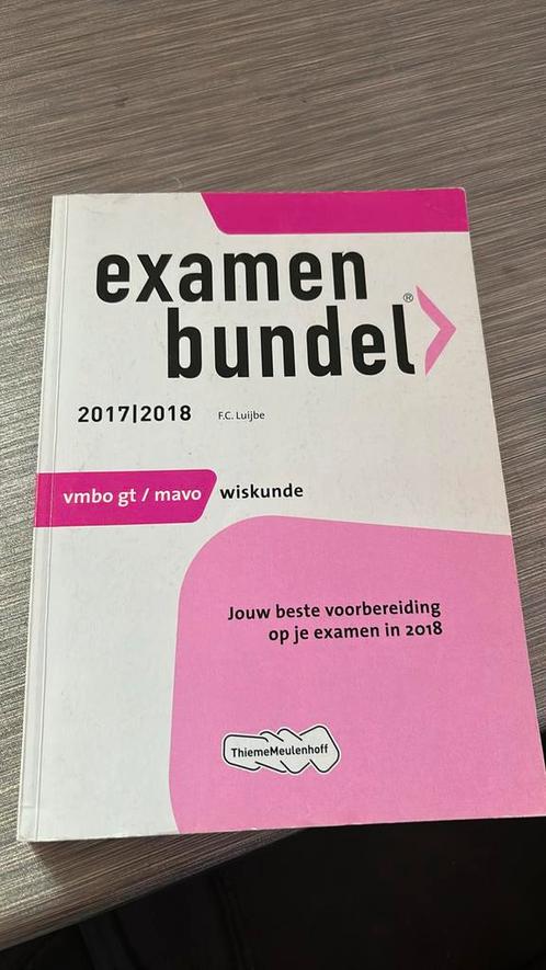 Examenbundel vmbo-gt/mavo Wiskunde 2017/2018, Boeken, Schoolboeken, Zo goed als nieuw, Nederlands, VMBO, Ophalen of Verzenden