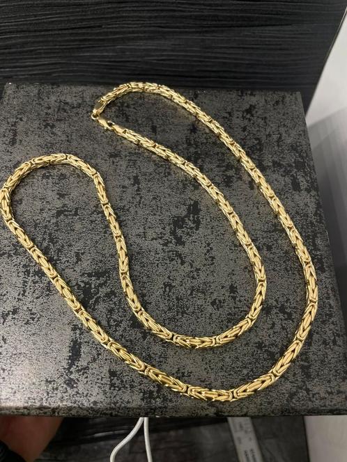 14 karaats gouden koningsketting, 60 cm lang, 3.6 mm breed, Sieraden, Tassen en Uiterlijk, Kettingen, Nieuw, Goud, Goud, Ophalen of Verzenden