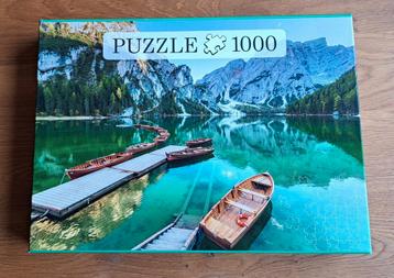 Puzzle 1000 stukjes Lake Prags Italië 