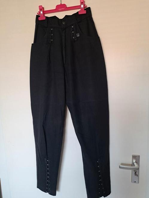 vintage gothic punk broek met haakjes S zwart ART A.R.T., Kleding | Dames, Broeken en Pantalons, Zo goed als nieuw, Maat 36 (S)