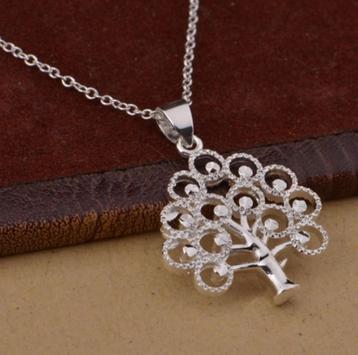 925 zilver levensboom kettinghanger met ketting