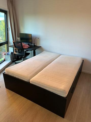Tweepersoons Bed Ikea BRIMNES zwart met opberglades 160x200 - afbeelding 4 Tweepersoons Bed Ikea BRIMNES zwart met opberglades 160x200 - afbeelding 4