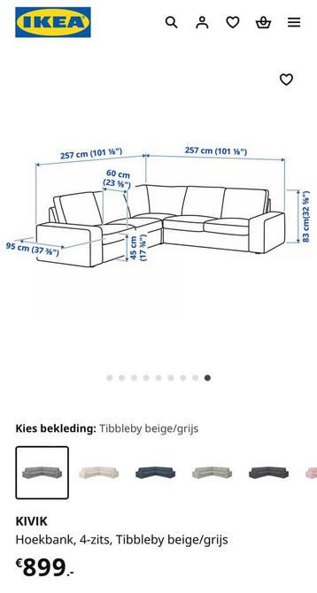 IKEA Kivik 4-zits hoekbank grijs - afbeelding 4 IKEA Kivik 4-zits hoekbank grijs - afbeelding 4