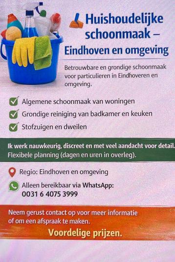 Huisschoonmaak aangeboden