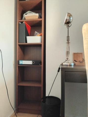 IKEA BILLY boekenkast – donkerbruin eiken, 40x28x202 cm - afbeelding 1 IKEA BILLY boekenkast – donkerbruin eiken, 40x28x202 cm - afbeelding 1