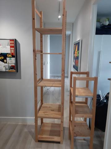 Ikea rek, Ivar, massief grenen bestaande , boekenrek, 2 dele - afbeelding 3 Ikea rek, Ivar, massief grenen bestaande , boekenrek, 2 dele - afbeelding 3