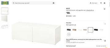 IKEA Besta kast wit 2 stuks samen 40 EUR - afbeelding 1 IKEA Besta kast wit 2 stuks samen 40 EUR - afbeelding 1