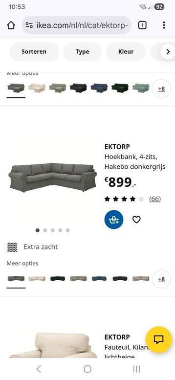 Ikea Ektorp Hoekbank donkergrijs - afbeelding 1 Ikea Ektorp Hoekbank donkergrijs - afbeelding 1