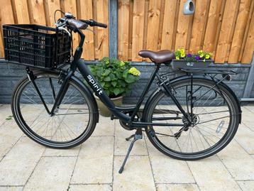 Spirit meisjes/dames fiets met mand, 50cm, 6 versnellingen