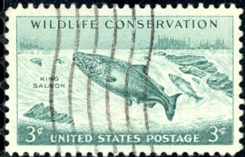 USA verenigde Staten 1079 - King Salmon, Postzegels en Munten, Postzegels | Amerika, Gestempeld, Noord-Amerika, Ophalen of Verzenden