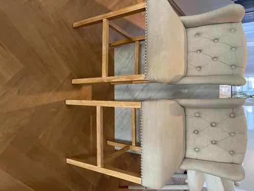 2 beautiful light grey bar stool/kitchen chairs (barkrukken), Huis en Inrichting, Barkrukken, Zo goed als nieuw, 90 cm of meer