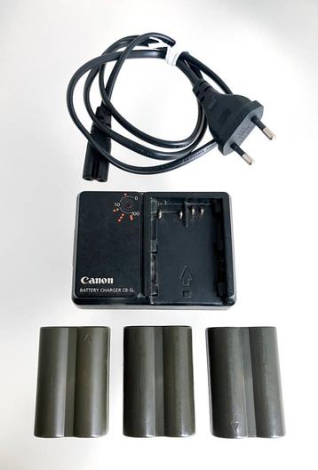 ORIGINELE CANON CB-5L OPLADER + 3 BP-511 ACCU'S voor CANON