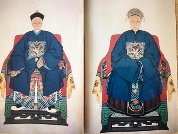 Chinese paintings, scrolls, schilderijen, ancestors antiek