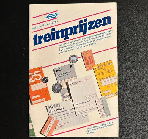 Brochure NS ‘Treinprijzen’ (1979), Verzamelen, Spoorwegen en Tramwegen, Zo goed als nieuw, Trein, Boek of Tijdschrift, Ophalen of Verzenden