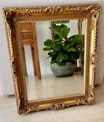 Barokke gefacetteerde spiegel, dubbellaagse rand, zwaar