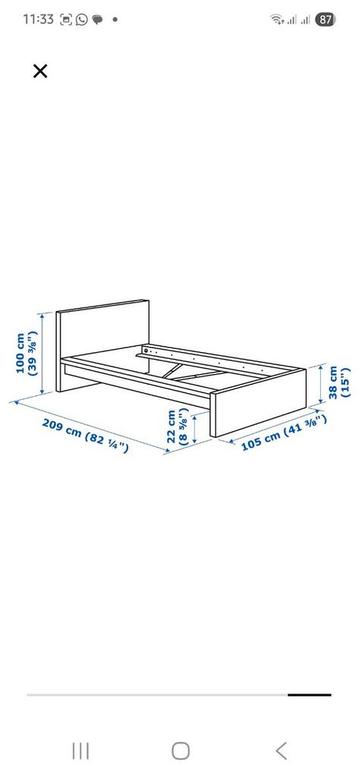 Ikea Malm Bed 90x200 wit. Compleet. - afbeelding 10 Ikea Malm Bed 90x200 wit. Compleet. - afbeelding 10