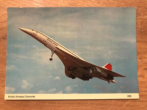 British Airways Concorde Ansichtkaart Vliegtuig Luchtvaart, Verzamelen, Luchtvaart en Vliegtuigspotten, Zo goed als nieuw, Kaart, Foto of Prent